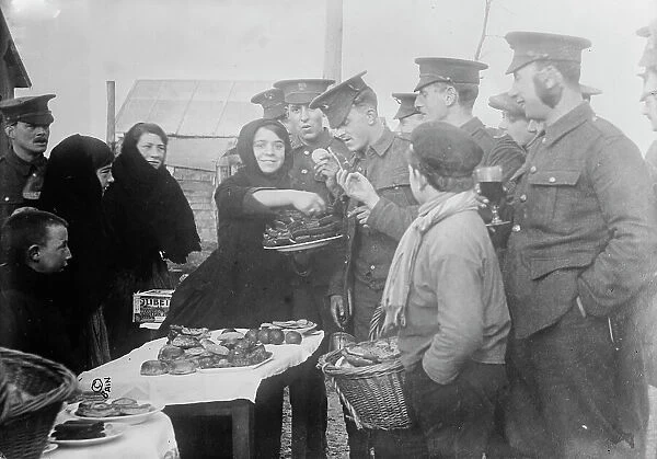 British at Etaples buying from natives, between 1914 and c1915. Creator: Bain News Service