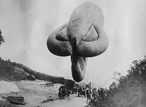 British kite balloon, 2 May 1918. Creator: Bain News Service