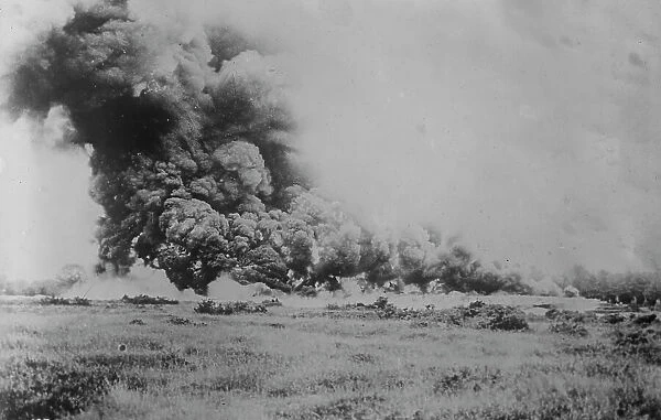 British liquid fire attack, 7 Jul 1917. Creator: Bain News Service