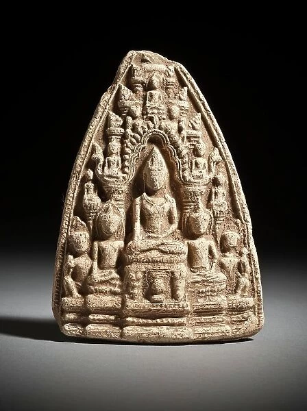 Buddha Shakyamuni with Attendants, 13th-14th century. Creator: Unknown
