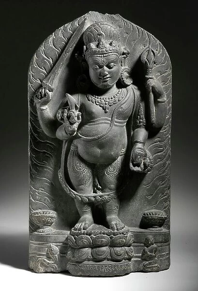 The Buddhist Deity Wisdom Mahakala (Jñana Mahakala), c.9th century. Creator: Unknown