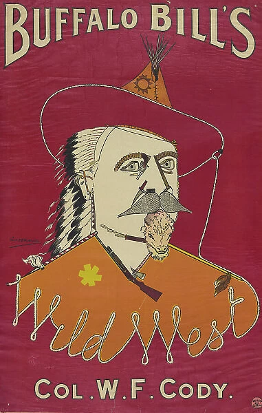 Buffalo Bill's Wild West, Col WF Cody, 1890. Creator: Alick P F Ritchie