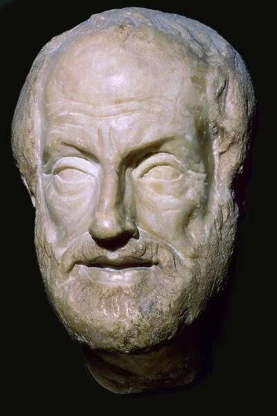 Bust of the Greek philosopher Aristotle, 4th century BC