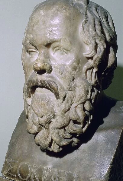 Bust of the Greek philosopher Socrates, 5th century BC