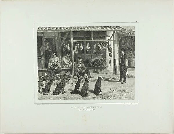 The Butcher and Other Tartar Merchants, 1841. Creator: Auguste Raffet