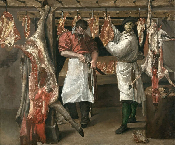 The Butchers Shop. Artist: Carracci, Annibale (1560-1609)
