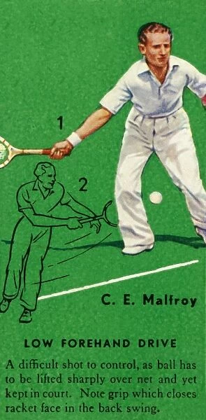 C. E. Malfroy - Low Forehand Drive, c1935. Creator: Unknown