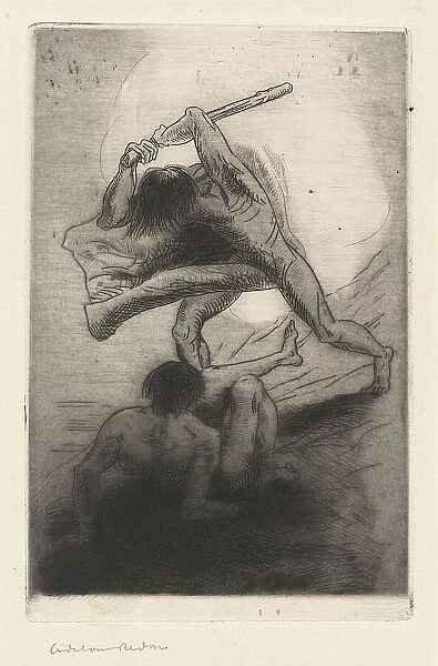 Cain and Abel, 1886. Creator: Odilon Redon