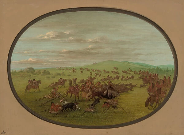 Camanchees Moving, 1861  /  1869. Creator: George Catlin