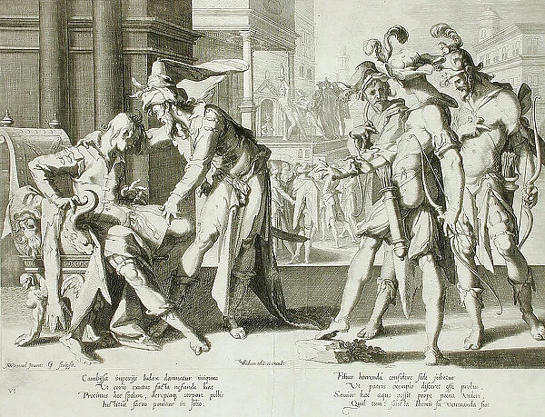 Cambyses Commanding the Flaying of Judge Sisamnes, 1607. Creator: Willem van Swanenburg