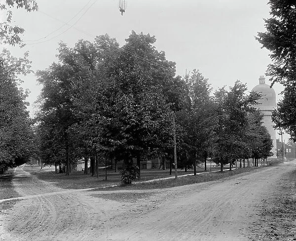 Campus and tower, Michigan State Normal College, Ypsilanti, Mich. between 1900 and 1910. Creator: Unknown