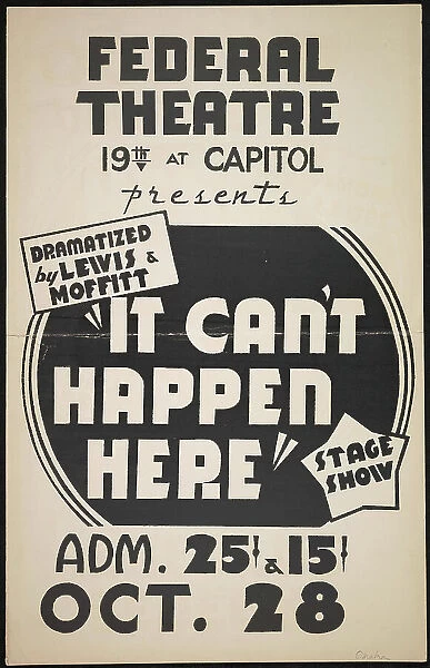It Can't Happen Here, [193-]. Creator: Unknown