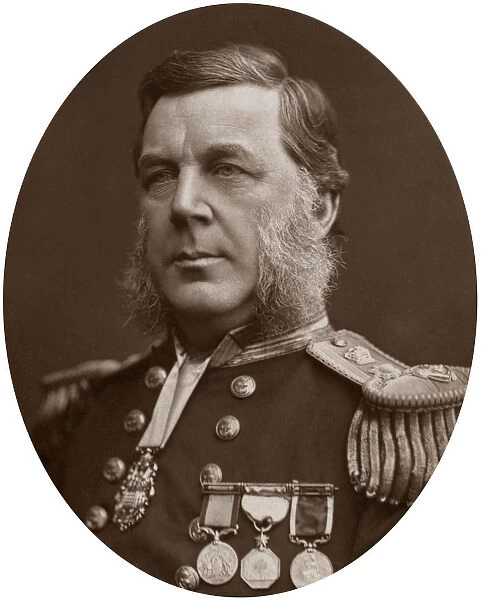 Captain Bedford Clapperton Trevelyan Pim, British naval officer, 1883. Artist: Lock & Whitfield