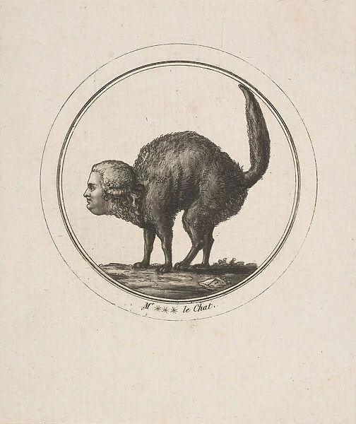 Caricature Showing the Comte de Provence as a Cat, 18th century. Creator: Unknown