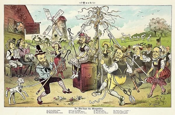 Cartoon from Puck, between 1880 and 1889. Creator: Frederick Burr Opper