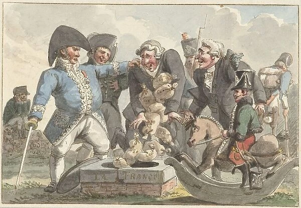 Cartoon on the Tiercering of 1810, 1810-1812. Creator: Jacob Smies