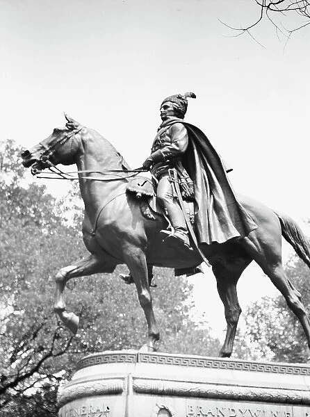 Casimir Pulaski - Equestrian statues in Washington, D.C. between 1911 and 1942. Creator: Arnold Genthe
