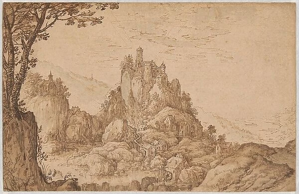 A Castle on a Crag in a Mountainous Landscape, late 1590s. Creator: Joos de Momper, the younger