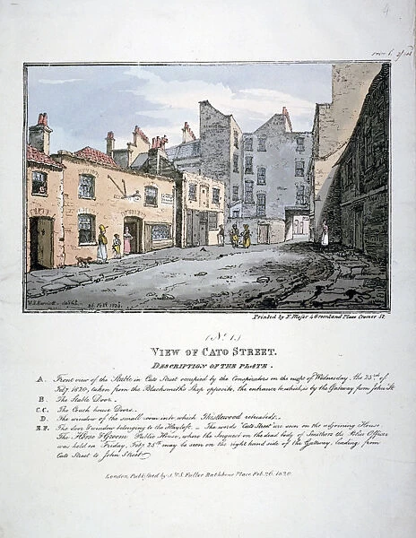 Cato Street, Marylebone, London, 1820. Artist: F Moser