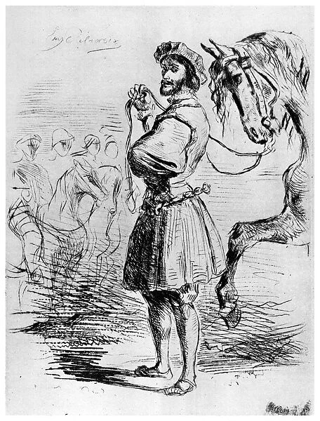 Cavalier Francais, c1820-1860, (1924). Artist: Eugene Delacroix