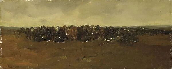 Cavalry at Repose, 1880-1890. Creator: George Hendrik Breitner