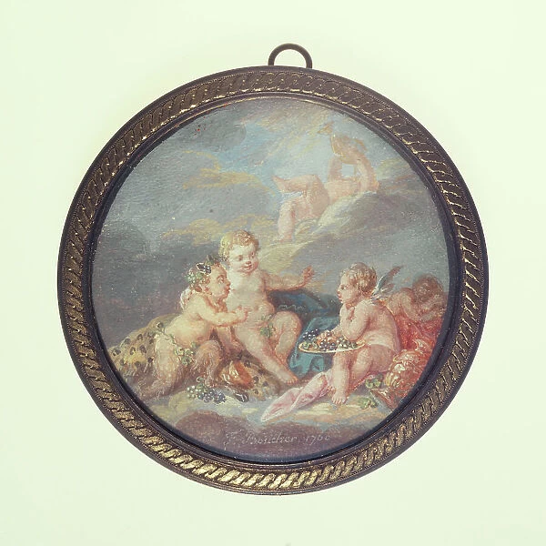 Cherubs with grapes, c1850. Creator: Ecole Francaise