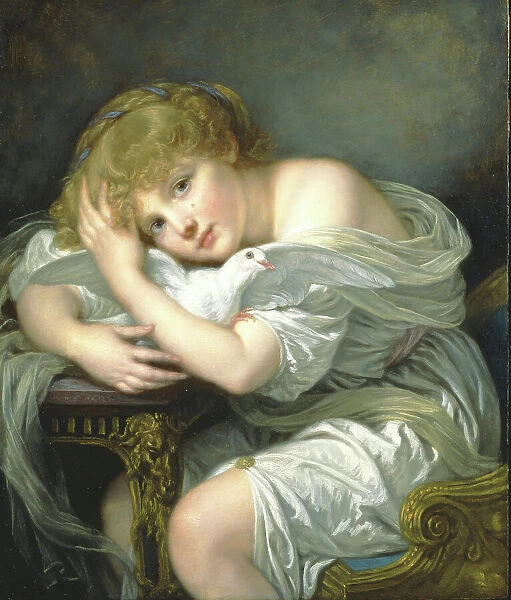 Child with a Dove. Creator: Greuze, Jean-Baptiste (1725-1805)