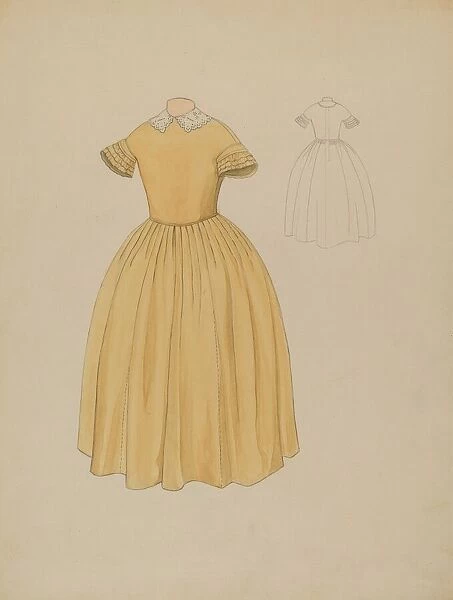 Childs Dress & Collar, c. 1936. Creator: Roberta Spicer