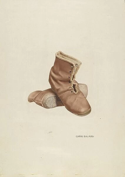 Child's Shoes, c. 1940. Creator: Gladys M. Guillaudeu