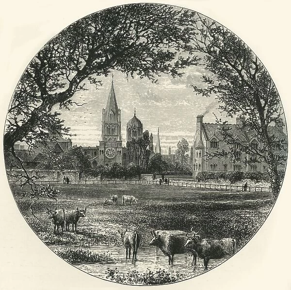 Christ Church, from Merton Meadows, c1870