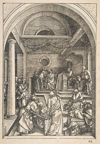 Christ among the Doctors, from The Life of the Virgin, Latin Edition, 1511. n. d