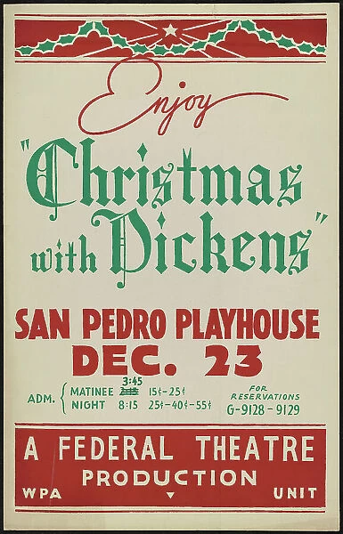Christmas with Dickens, San Antonio, 1936. Creator: Unknown