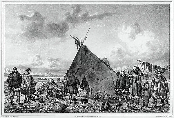 Chukchis, Northeast Coast of Asia, 19th century. Creators: Alexander Postels, Victor Adam, Godefroy Engelmann
