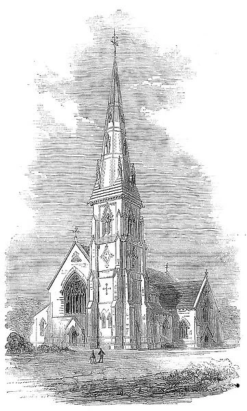 Church of St. Mary, in course of construction at Hornsey-Rise, 1860. Creator: Unknown