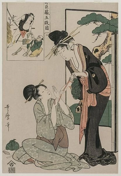 Chushingura: Act V of The Storehouse of Loyalty, late 1790s. Creator: Kitagawa Utamaro (Japanese