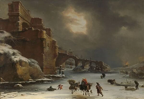 City Walls in Winter, c.1650-c.1670. Creator: Willem Schellinks