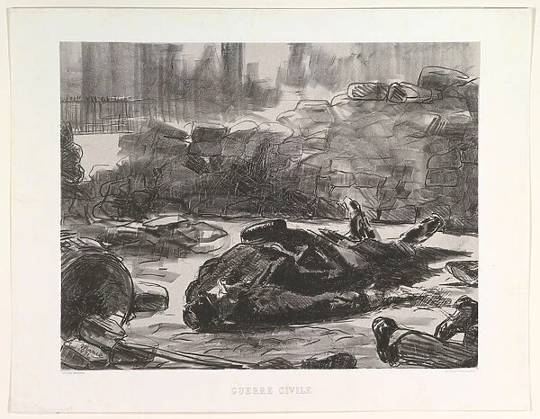 Civil War (Guerre Civile), 1871-73, published 1874. Creator: Edouard Manet