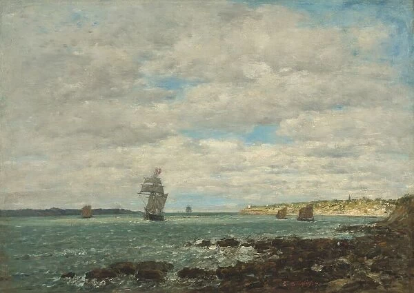 Coast of Brittany, 1870. Creator: Eugene Louis Boudin