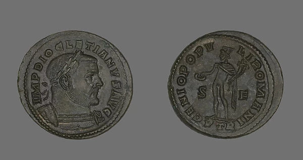 Coin Portraying Emperor Diocletian, 303-305. Creator: Unknown