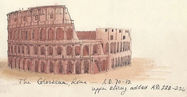 The Colosseum, Rome - AD 70-82, (1951). Creator: Shirley Markham
