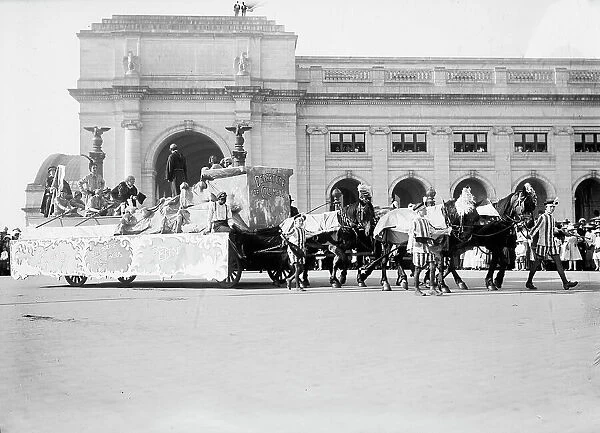 Columbus Memorial. Parade At Unveiling, 1912. Creator: Harris & Ewing. Columbus Memorial. Parade At Unveiling, 1912. Creator: Harris & Ewing