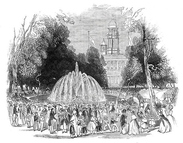 Commemoration of Independence at New York - scene in the park, 1844. Creator: Unknown