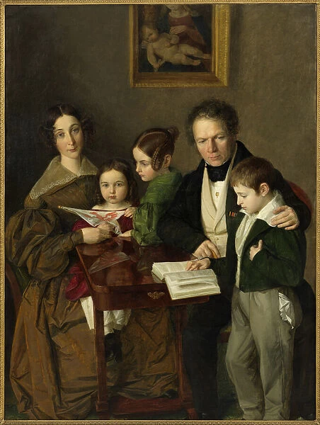 The composer Johann Baptist Gansbacher (1778-1844) and his family, c. 1838