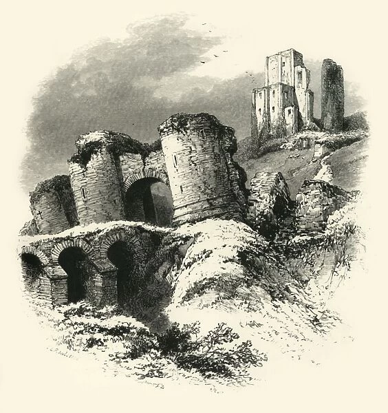 Corfe Castle, c1870