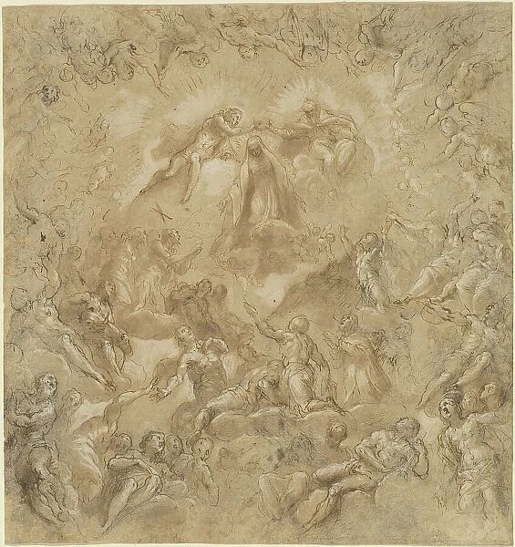 The Coronation of the Virgin, 1585 / 1594. Creator: Jacopo Palma
