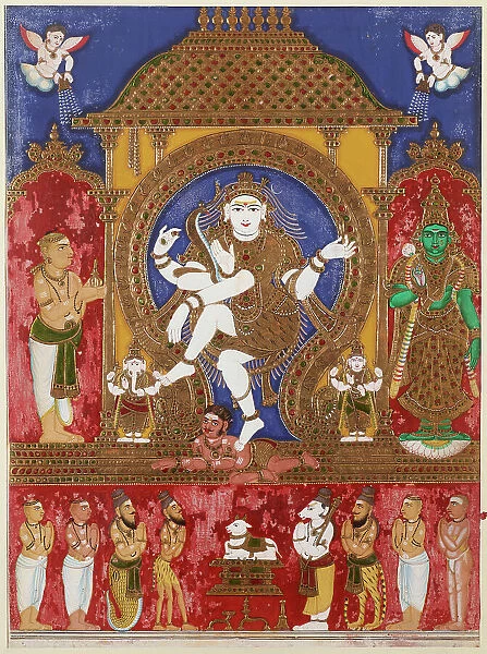 The cosmic dance of Shiva, 18th century. Creator: Indian Art