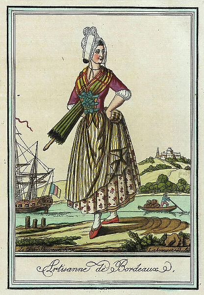 Costumes de Différent Pays, Artisanne de Bordeaux, c1797. Creators: Jacques Grasset de Saint-Sauveur, LF Labrousse