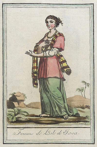 Costumes de Différents Pays, Femme de l'Isle de Java, c1797. Creators: Jacques Grasset de Saint-Sauveur, LF Labrousse
