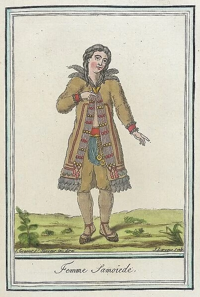 Costumes de Différents Pays, Femme Samoïede, c1797. Creator: Jacques Grasset de Saint-Sauveur