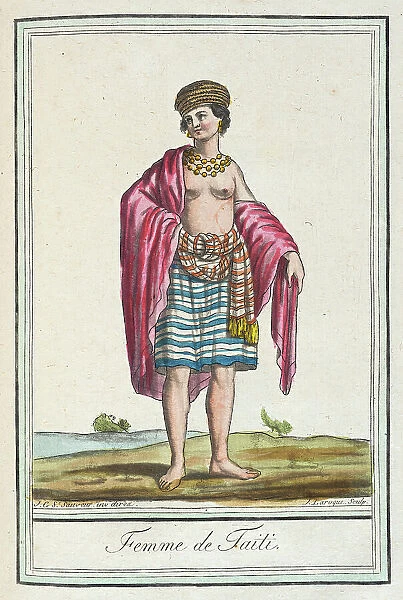 Costumes de Différents Pays, Femme de Taiti, c1797. Creators: Jacques Grasset de Saint-Sauveur, LF Labrousse
